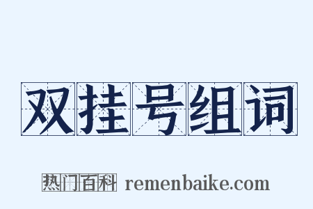 双挂号组词是什么意思的图片